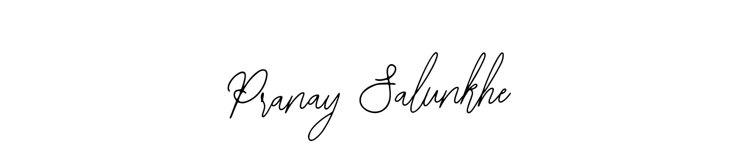 The best way (Bearetta-2O07w) to make a short signature is to pick only two or three words in your name. The name Pranay Salunkhe include a total of six letters. For converting this name. Pranay Salunkhe signature style 12 images and pictures png