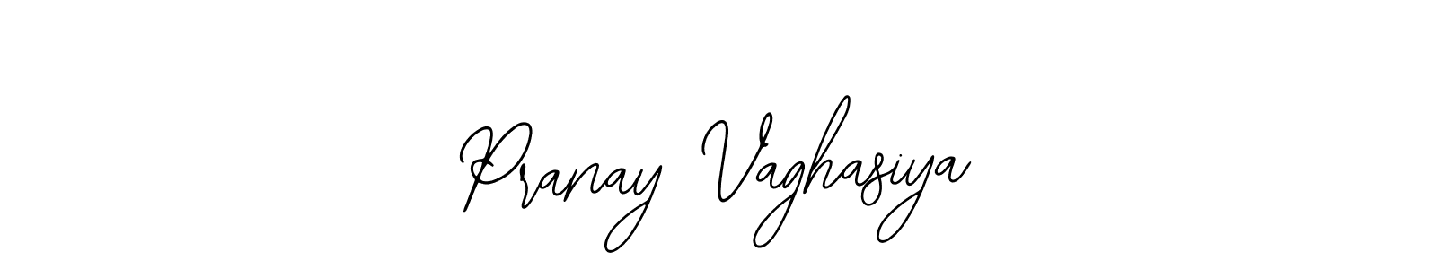 Create a beautiful signature design for name Pranay Vaghasiya. With this signature (Bearetta-2O07w) fonts, you can make a handwritten signature for free. Pranay Vaghasiya signature style 12 images and pictures png