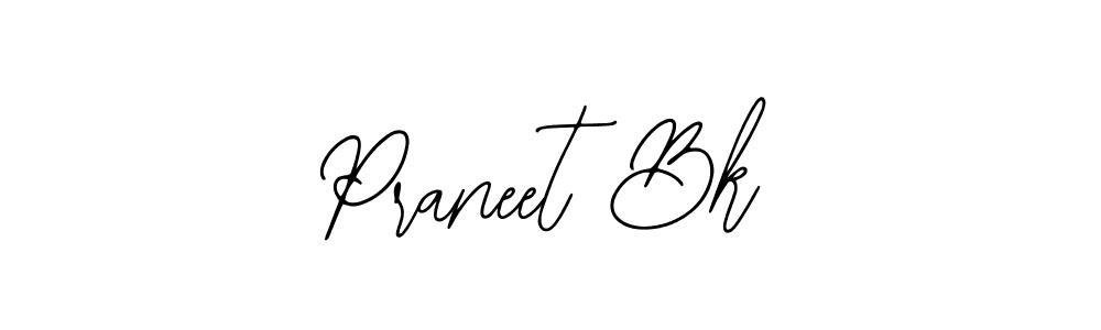 How to make Praneet Bk name signature. Use Bearetta-2O07w style for creating short signs online. This is the latest handwritten sign. Praneet Bk signature style 12 images and pictures png