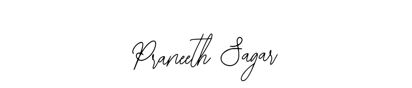 How to make Praneeth Sagar name signature. Use Bearetta-2O07w style for creating short signs online. This is the latest handwritten sign. Praneeth Sagar signature style 12 images and pictures png