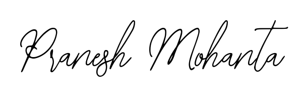 A stylish, flowing autograph style designed for name Pranesh Mohanta using Bearetta-2O07w typography. Perfect for digital creative projects. Pranesh Mohanta signature style 12 images and pictures png