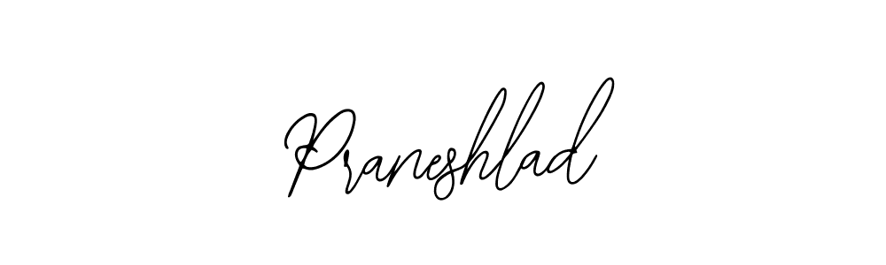 Use a signature maker to create a handwritten signature online. With this signature software, you can design (Bearetta-2O07w) your own signature for name Praneshlad. Praneshlad signature style 12 images and pictures png