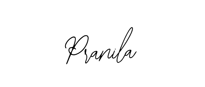 Use a signature maker to create a handwritten signature online. With this signature software, you can design (Bearetta-2O07w) your own signature for name Pranila. Pranila signature style 12 images and pictures png