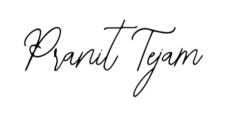 You should practise on your own different ways (Bearetta-2O07w) to write your name (Pranit Tejam) in signature. Don't let someone else do it for you. Pranit Tejam signature style 12 images and pictures png