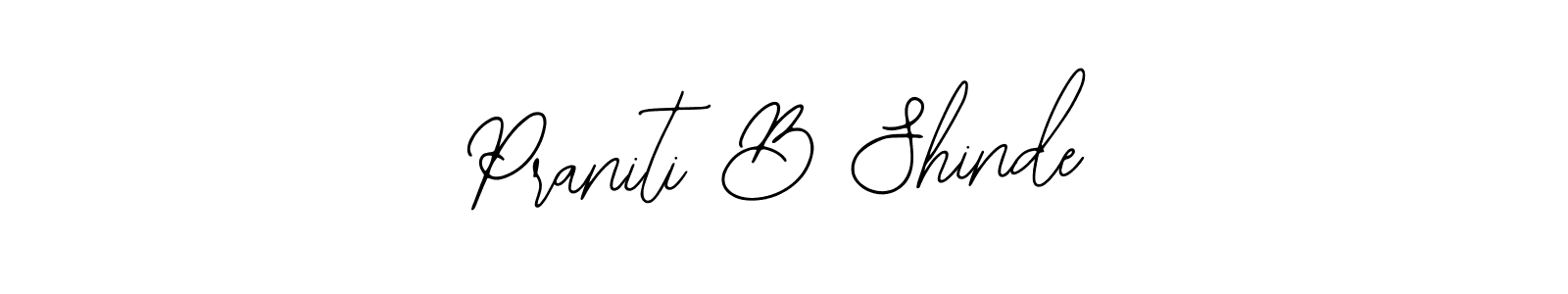 How to make Praniti B Shinde name signature. Use Bearetta-2O07w style for creating short signs online. This is the latest handwritten sign. Praniti B Shinde signature style 12 images and pictures png