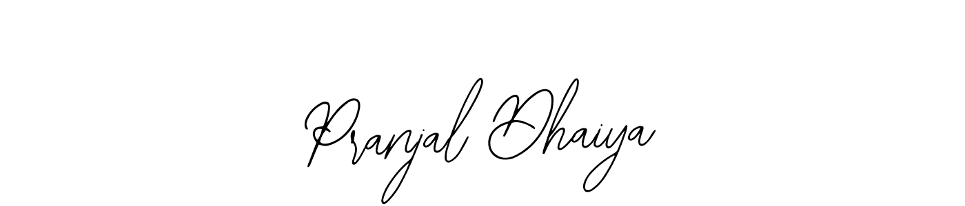 How to make Pranjal Dhaiya name signature. Use Bearetta-2O07w style for creating short signs online. This is the latest handwritten sign. Pranjal Dhaiya signature style 12 images and pictures png
