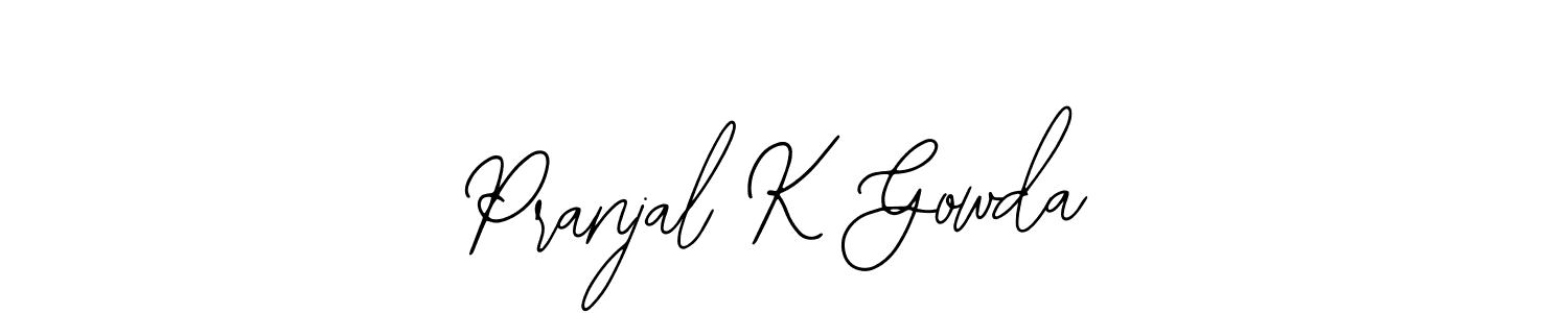 How to make Pranjal K Gowda signature? Bearetta-2O07w is a professional autograph style. Create handwritten signature for Pranjal K Gowda name. Pranjal K Gowda signature style 12 images and pictures png