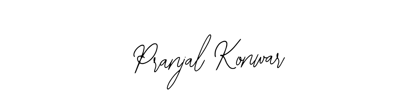 How to make Pranjal Konwar name signature. Use Bearetta-2O07w style for creating short signs online. This is the latest handwritten sign. Pranjal Konwar signature style 12 images and pictures png