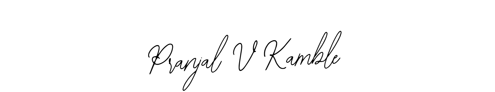 Use a signature maker to create a handwritten signature online. With this signature software, you can design (Bearetta-2O07w) your own signature for name Pranjal V Kamble. Pranjal V Kamble signature style 12 images and pictures png