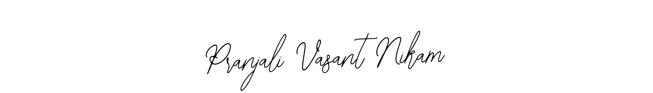 Make a beautiful signature design for name Pranjali Vasant Nikam. Use this online signature maker to create a handwritten signature for free. Pranjali Vasant Nikam signature style 12 images and pictures png