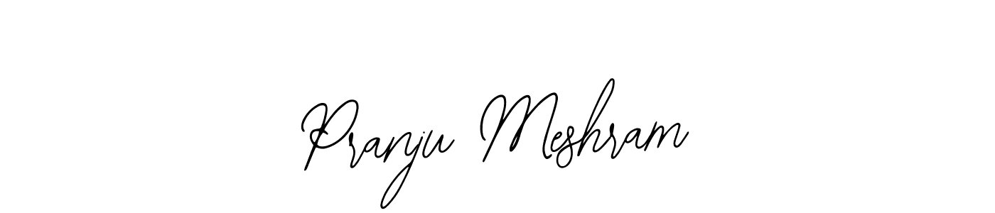 The best way (Bearetta-2O07w) to make a short signature is to pick only two or three words in your name. The name Pranju Meshram include a total of six letters. For converting this name. Pranju Meshram signature style 12 images and pictures png