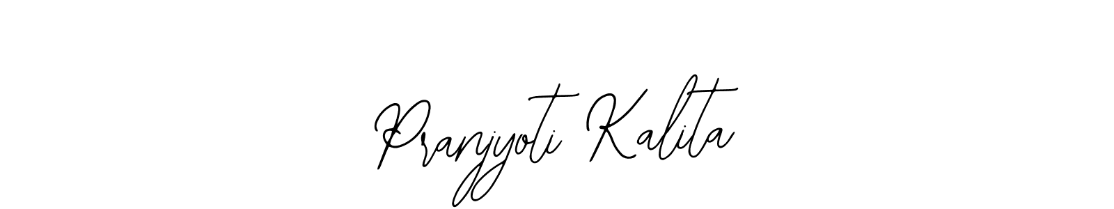 Bearetta-2O07w is a professional signature style that is perfect for those who want to add a touch of class to their signature. It is also a great choice for those who want to make their signature more unique. Get Pranjyoti Kalita name to fancy signature for free. Pranjyoti Kalita signature style 12 images and pictures png