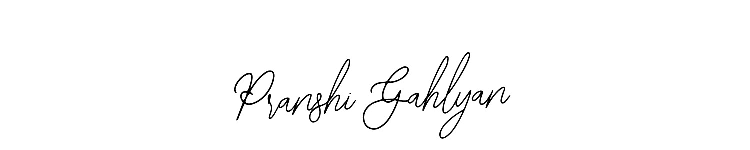 You should practise on your own different ways (Bearetta-2O07w) to write your name (Pranshi Gahlyan) in signature. don't let someone else do it for you. Pranshi Gahlyan signature style 12 images and pictures png