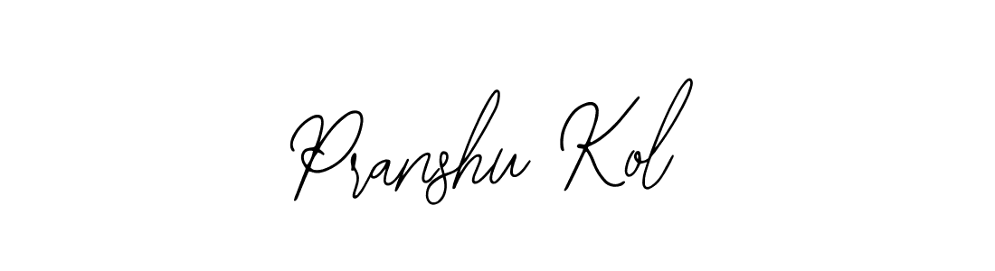 Also You can easily find your signature by using the search form. We will create Pranshu Kol name handwritten signature images for you free of cost using Bearetta-2O07w sign style. Pranshu Kol signature style 12 images and pictures png