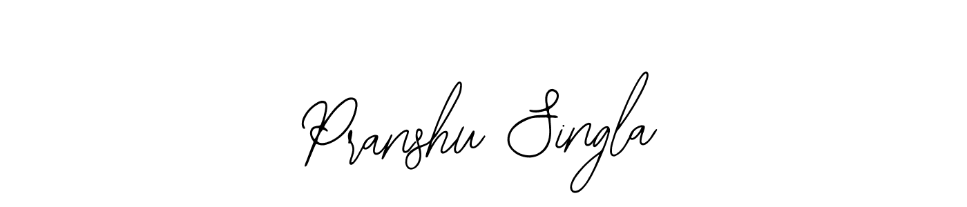The best way (Bearetta-2O07w) to make a short signature is to pick only two or three words in your name. The name Pranshu Singla include a total of six letters. For converting this name. Pranshu Singla signature style 12 images and pictures png