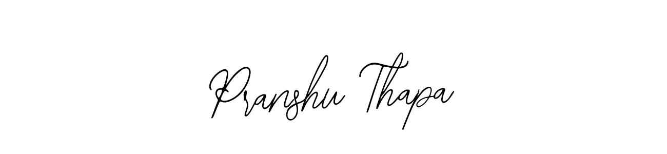 Create a beautiful signature design for name Pranshu Thapa. With this signature (Bearetta-2O07w) fonts, you can make a handwritten signature for free. Pranshu Thapa signature style 12 images and pictures png