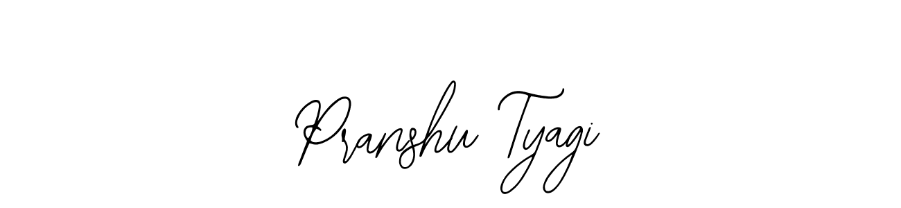 Bearetta-2O07w is a professional signature style that is perfect for those who want to add a touch of class to their signature. It is also a great choice for those who want to make their signature more unique. Get Pranshu Tyagi name to fancy signature for free. Pranshu Tyagi signature style 12 images and pictures png