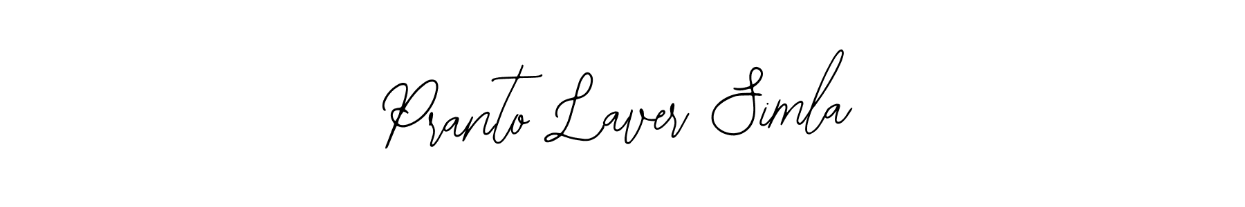 Use a signature maker to create a handwritten signature online. With this signature software, you can design (Bearetta-2O07w) your own signature for name Pranto Laver Simla. Pranto Laver Simla signature style 12 images and pictures png