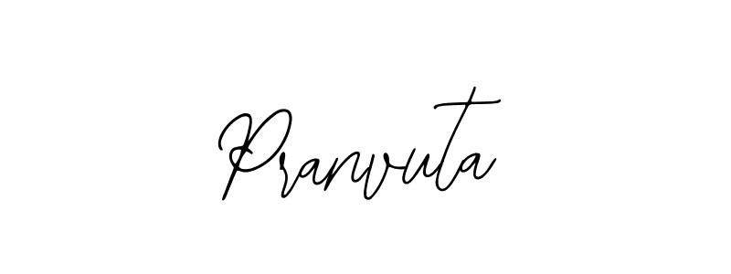 How to make Pranvuta name signature. Use Bearetta-2O07w style for creating short signs online. This is the latest handwritten sign. Pranvuta signature style 12 images and pictures png