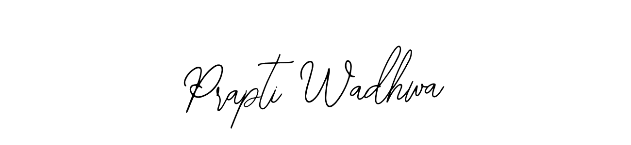 Use a signature maker to create a handwritten signature online. With this signature software, you can design (Bearetta-2O07w) your own signature for name Prapti Wadhwa. Prapti Wadhwa signature style 12 images and pictures png