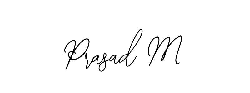 How to make Prasad M name signature. Use Bearetta-2O07w style for creating short signs online. This is the latest handwritten sign. Prasad M signature style 12 images and pictures png