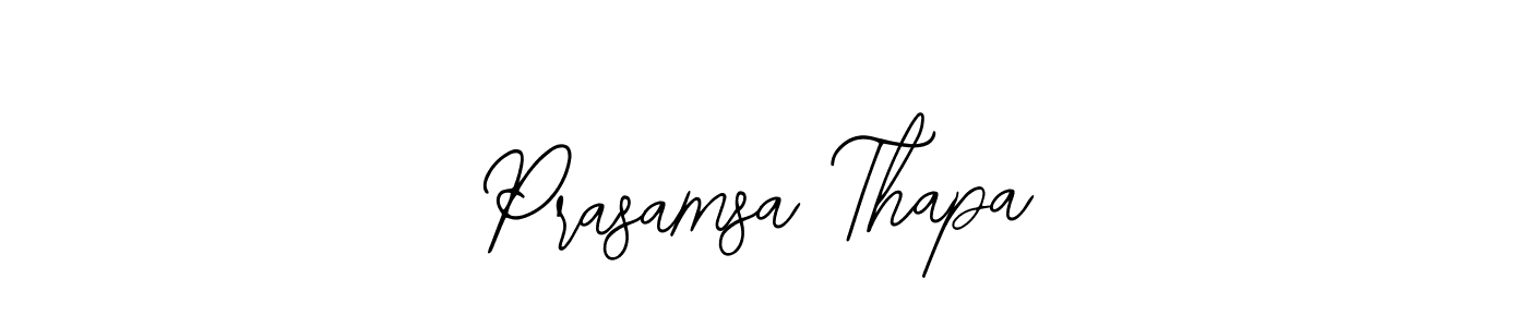 Use a signature maker to create a handwritten signature online. With this signature software, you can design (Bearetta-2O07w) your own signature for name Prasamsa Thapa. Prasamsa Thapa signature style 12 images and pictures png