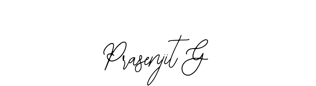 The best way (Bearetta-2O07w) to make a short signature is to pick only two or three words in your name. The name Prasenjit G include a total of six letters. For converting this name. Prasenjit G signature style 12 images and pictures png