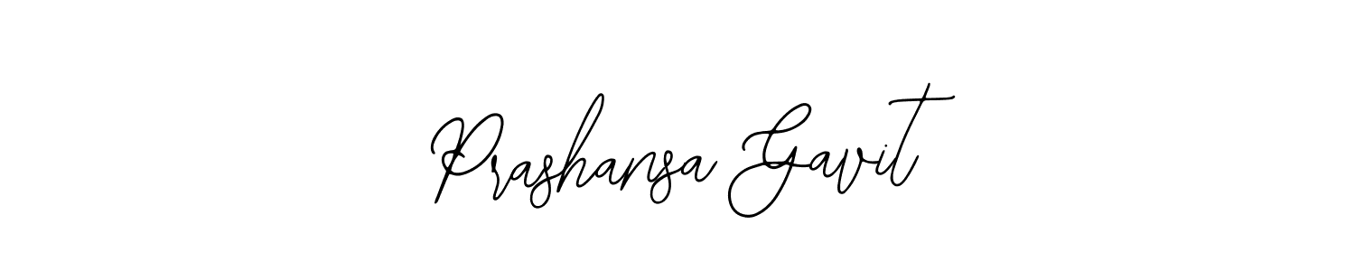 How to make Prashansa Gavit name signature. Use Bearetta-2O07w style for creating short signs online. This is the latest handwritten sign. Prashansa Gavit signature style 12 images and pictures png