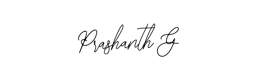 How to make Prashanth G name signature. Use Bearetta-2O07w style for creating short signs online. This is the latest handwritten sign. Prashanth G signature style 12 images and pictures png