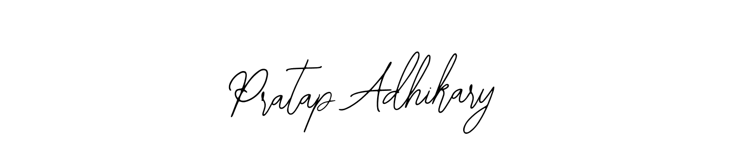 Use a signature maker to create a handwritten signature online. With this signature software, you can design (Bearetta-2O07w) your own signature for name Pratap Adhikary. Pratap Adhikary signature style 12 images and pictures png