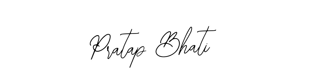 How to make Pratap Bhati name signature. Use Bearetta-2O07w style for creating short signs online. This is the latest handwritten sign. Pratap Bhati signature style 12 images and pictures png