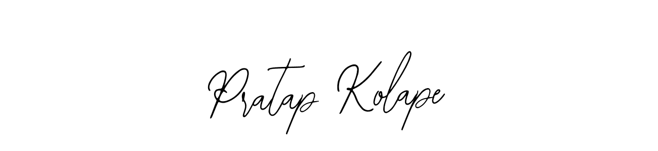 Also You can easily find your signature by using the search form. We will create Pratap Kolape name handwritten signature images for you free of cost using Bearetta-2O07w sign style. Pratap Kolape signature style 12 images and pictures png