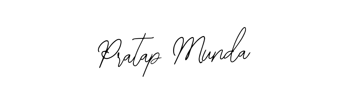 Bearetta-2O07w is a professional signature style that is perfect for those who want to add a touch of class to their signature. It is also a great choice for those who want to make their signature more unique. Get Pratap Munda name to fancy signature for free. Pratap Munda signature style 12 images and pictures png