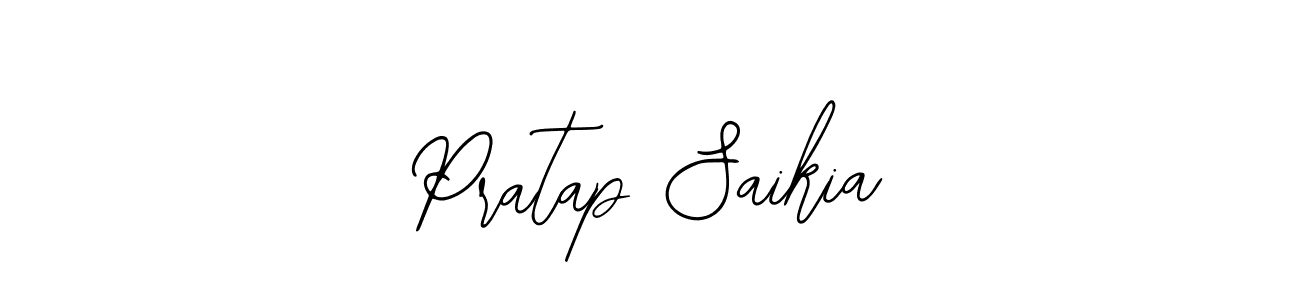 How to make Pratap Saikia name signature. Use Bearetta-2O07w style for creating short signs online. This is the latest handwritten sign. Pratap Saikia signature style 12 images and pictures png