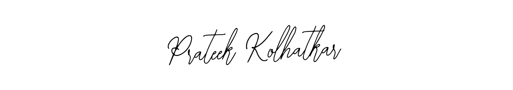 How to make Prateek Kolhatkar name signature. Use Bearetta-2O07w style for creating short signs online. This is the latest handwritten sign. Prateek Kolhatkar signature style 12 images and pictures png