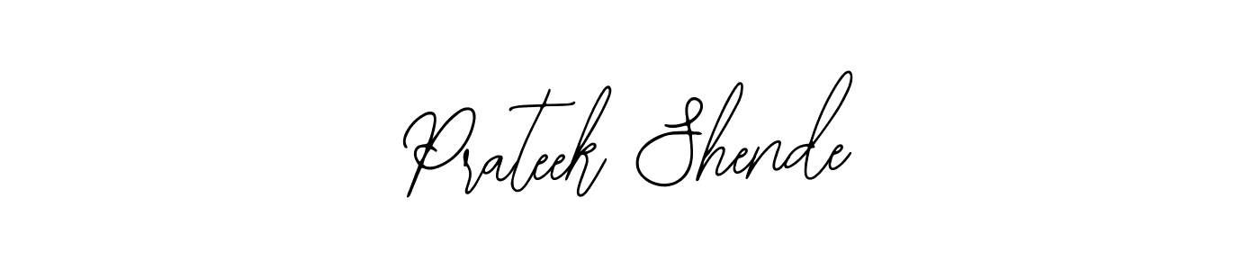 This is the best signature style for the Prateek Shende name. Also you like these signature font (Bearetta-2O07w). Mix name signature. Prateek Shende signature style 12 images and pictures png