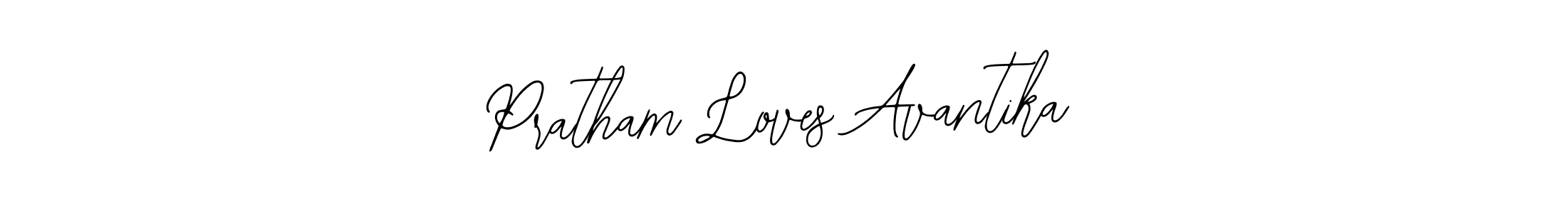 Design your own signature with our free online signature maker. With this signature software, you can create a handwritten (Bearetta-2O07w) signature for name Pratham Loves Avantika. Pratham Loves Avantika signature style 12 images and pictures png