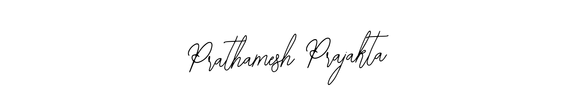 Bearetta-2O07w is a professional signature style that is perfect for those who want to add a touch of class to their signature. It is also a great choice for those who want to make their signature more unique. Get Prathamesh Prajakta name to fancy signature for free. Prathamesh Prajakta signature style 12 images and pictures png