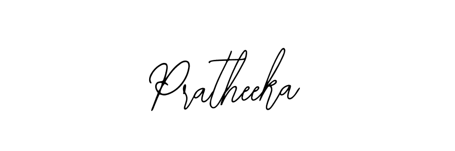 Use a signature maker to create a handwritten signature online. With this signature software, you can design (Bearetta-2O07w) your own signature for name Pratheeka. Pratheeka signature style 12 images and pictures png