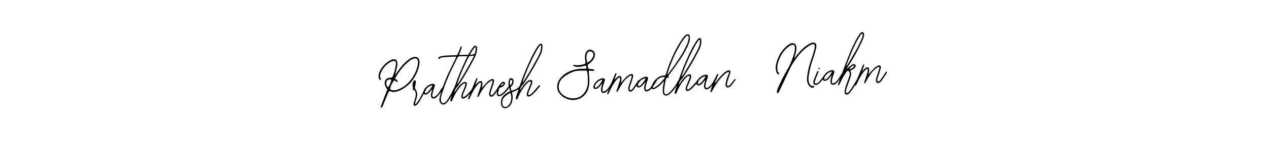 Also we have Prathmesh Samadhan  Niakm name is the best signature style. Create professional handwritten signature collection using Bearetta-2O07w autograph style. Prathmesh Samadhan  Niakm signature style 12 images and pictures png