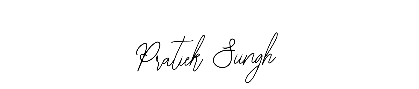 How to Draw Pratiek Siingh signature style? Bearetta-2O07w is a latest design signature styles for name Pratiek Siingh. Pratiek Siingh signature style 12 images and pictures png