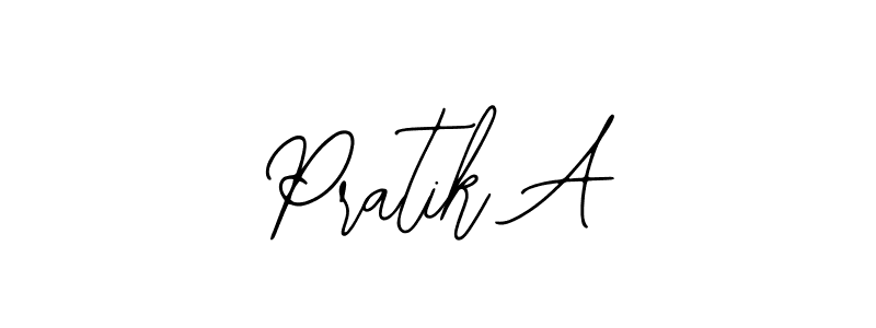 if you are searching for the best signature style for your name Pratik A. so please give up your signature search. here we have designed multiple signature styles  using Bearetta-2O07w. Pratik A signature style 12 images and pictures png