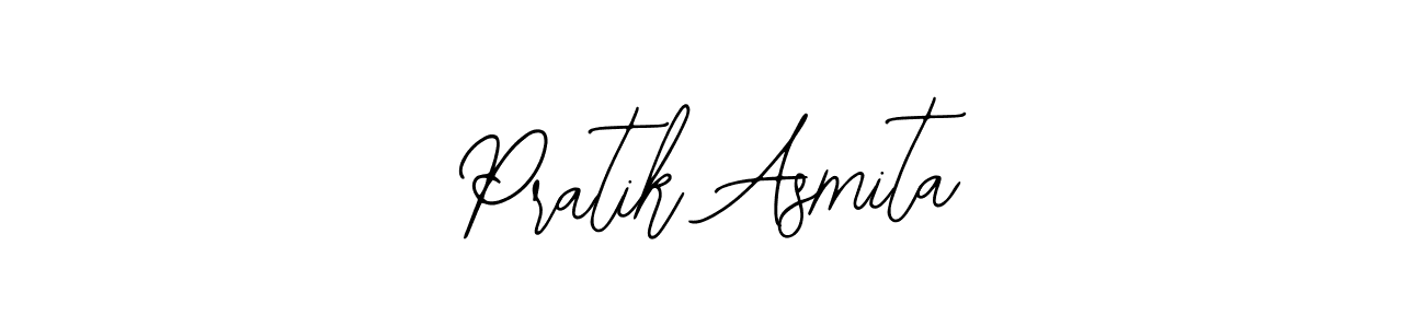 You should practise on your own different ways (Bearetta-2O07w) to write your name (Pratik Asmita) in signature. don't let someone else do it for you. Pratik Asmita signature style 12 images and pictures png