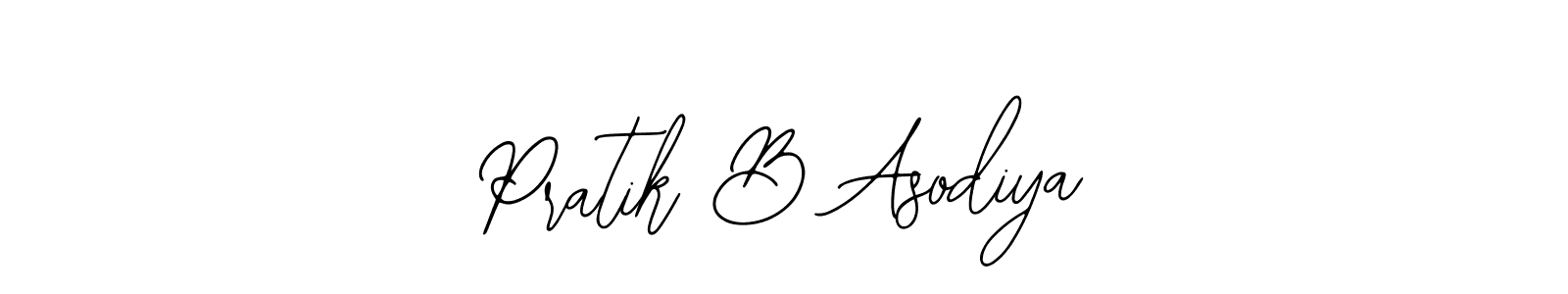 Use a signature maker to create a handwritten signature online. With this signature software, you can design (Bearetta-2O07w) your own signature for name Pratik B Asodiya. Pratik B Asodiya signature style 12 images and pictures png