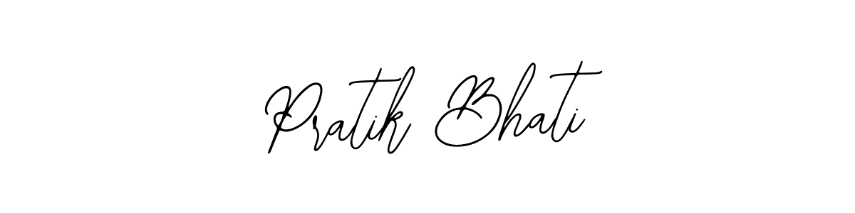 Use a signature maker to create a handwritten signature online. With this signature software, you can design (Bearetta-2O07w) your own signature for name Pratik Bhati. Pratik Bhati signature style 12 images and pictures png