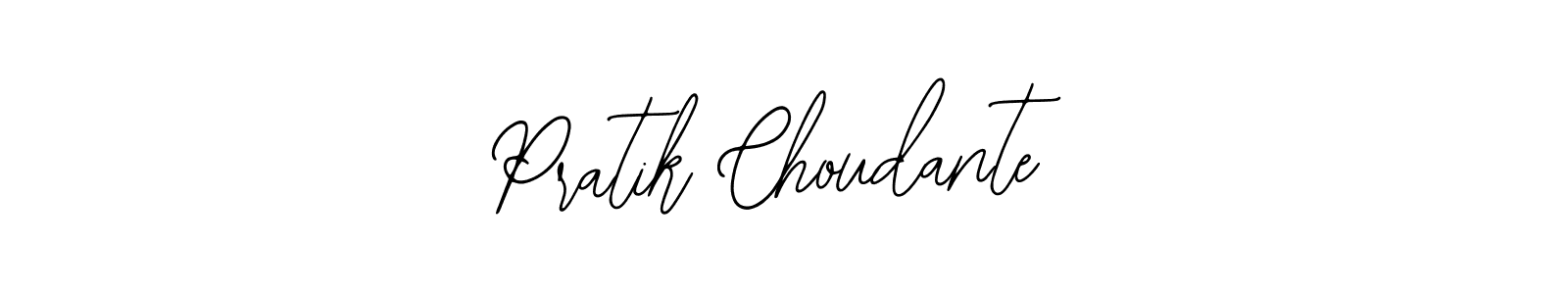 Use a signature maker to create a handwritten signature online. With this signature software, you can design (Bearetta-2O07w) your own signature for name Pratik Choudante. Pratik Choudante signature style 12 images and pictures png