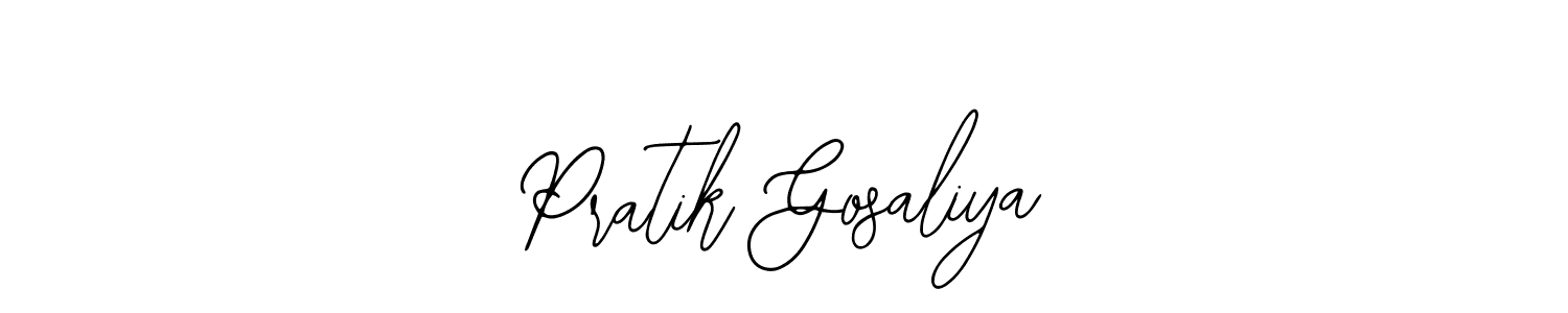 How to Draw Pratik Gosaliya signature style? Bearetta-2O07w is a latest design signature styles for name Pratik Gosaliya. Pratik Gosaliya signature style 12 images and pictures png