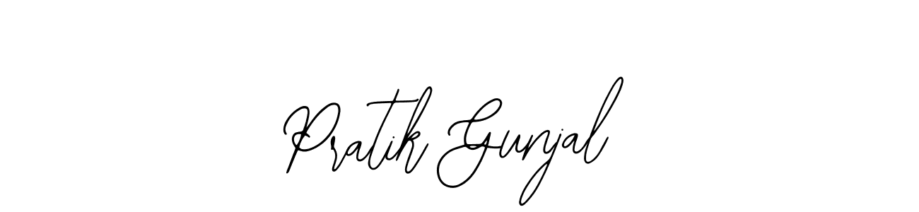 if you are searching for the best signature style for your name Pratik Gunjal. so please give up your signature search. here we have designed multiple signature styles  using Bearetta-2O07w. Pratik Gunjal signature style 12 images and pictures png
