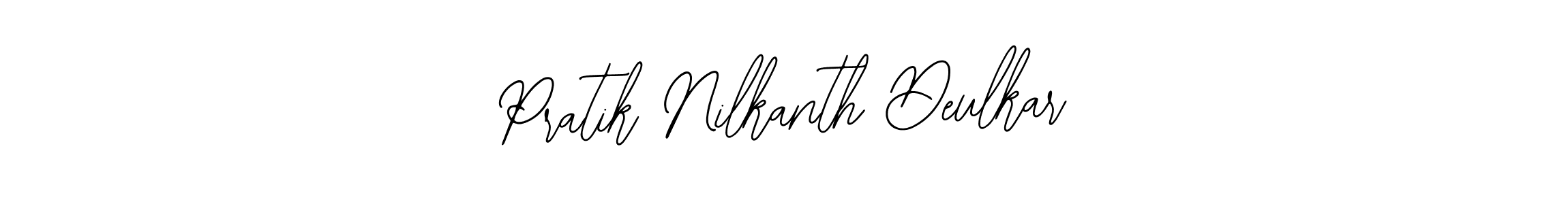 Use a signature maker to create a handwritten signature online. With this signature software, you can design (Bearetta-2O07w) your own signature for name Pratik Nilkanth Deulkar. Pratik Nilkanth Deulkar signature style 12 images and pictures png