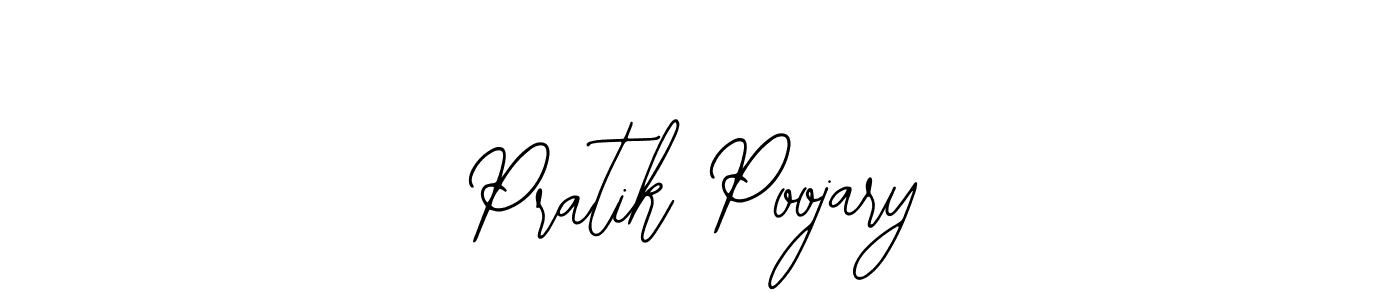 The best way (Bearetta-2O07w) to make a short signature is to pick only two or three words in your name. The name Pratik Poojary include a total of six letters. For converting this name. Pratik Poojary signature style 12 images and pictures png